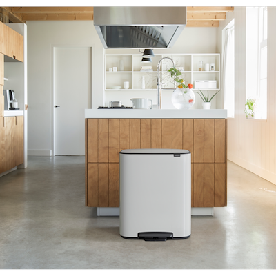 Brabantia Bo pedalspand 2 x 30 liter hvid