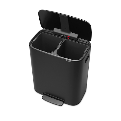 Brabantia Bo pedalspand sort 2x30 liter