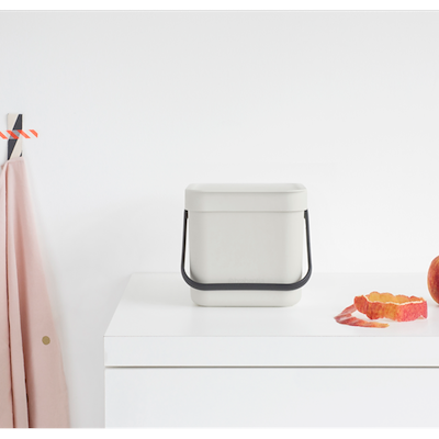 Brabantia sort & Go affaldsspand light grey 3 liter
