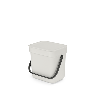 Brabantia sort & Go affaldsspand light grey 3 liter