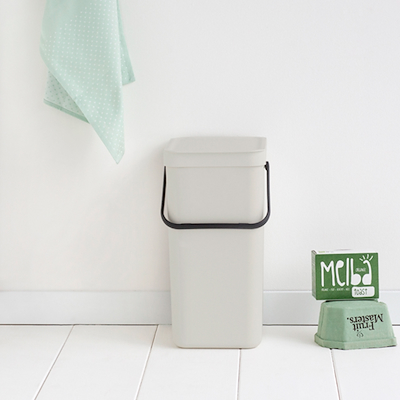 Brabantia Sort & Go affaldsspand med låg grå 16 liter