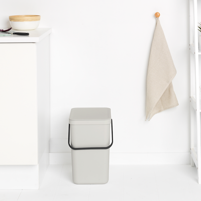 Brabantia Sort & Go affaldsspand med låg lysegrå 25 liter