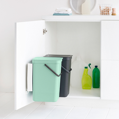 Brabantia indbygningsmodul 2 x 16 liter grå/jade
