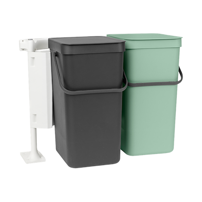 Brabantia indbygningsmodul 2 x 16 liter grå/jade