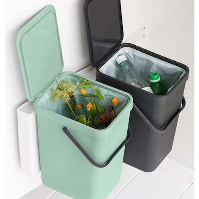 Brabantia indbygningsmodul 2 x 16 liter grå/jade