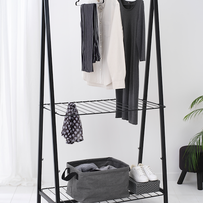 Brabantia foldbar vasketøjskurv sort 35 liter