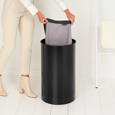 Brabantia vasketøjskurv sort 60 liter