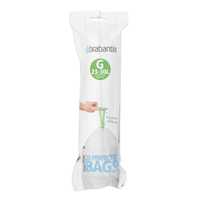 Brabantia affaldsposer pose hvid 23-30 liter