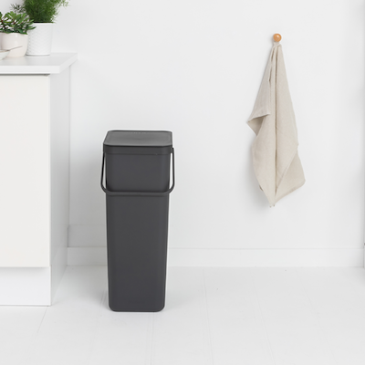 Brabantia Sort & Go affaldsspand med låg grå 40 liter