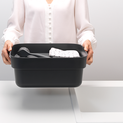 Brabantia SinkSide opvaskebalje med rist mørkegrå