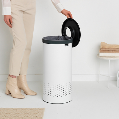 Brabantia vasketøjskurv med låg hvid 35 liter