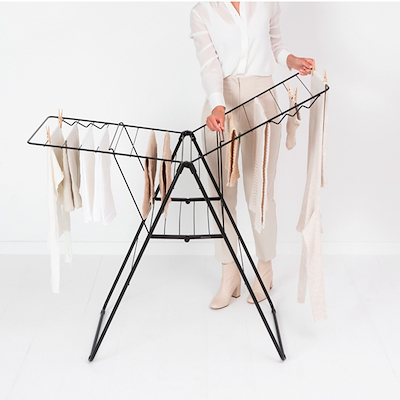 Brabantia HangOn tørrestativ mat sort 20 m