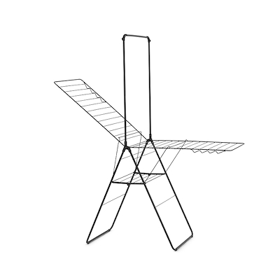 Brabantia Hang-On tørrestativ mat sort 25 meter med bøjlestang