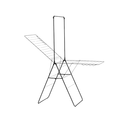 Brabantia Hang-On tørrestativ mat sort 25 meter med bøjlestang