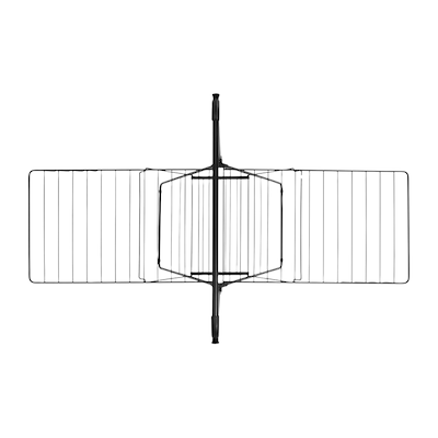 Brabantia Hang-On tørrestativ mat sort 25 meter med bøjlestang