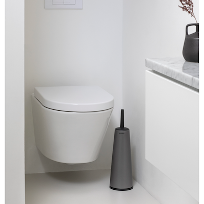 Brabantia toiletbørste med holder platinum