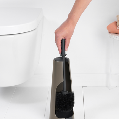 Brabantia toiletbørste med holder platinum