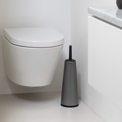 Brabantia toiletbørste med holder platinum