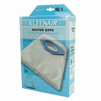 Kleenair Nilfisk NI 1 støvsugerpose hvid