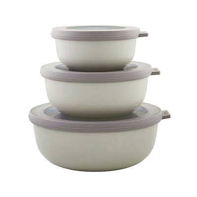 Mepal Cirqula skålesæt med låg lav hvid