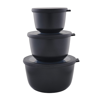 Mepal Cirqula skålesæt med låg 3 stk. sort
