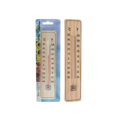 Termometer træ 22,5x5 cm