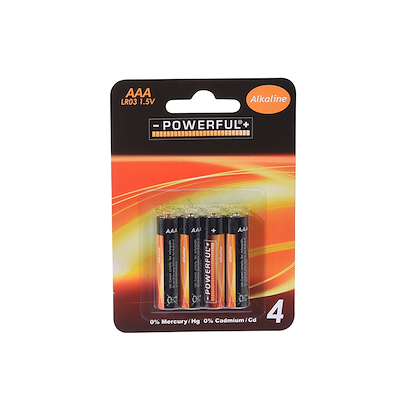 Alkaline AAA-batterier 4 stk.