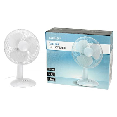 Bordventilator 3 hastigheder hvid 30 cm