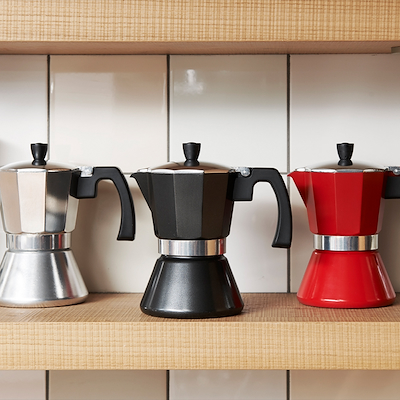 Bredemeijer espressokande rød 6 kopper