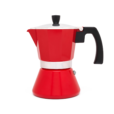 Bredemeijer espressokande rød 6 kopper