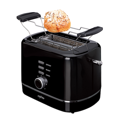 Exido brødrister 2 skiver sort