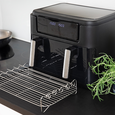 Gastronoma airfryer sort 10 liter 2400 watt