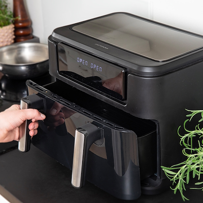 Gastronoma airfryer sort 10 liter 2400 watt