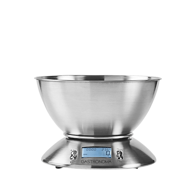 Gastronoma digital køkkenvægt med skål rustfrit stål 5 kg