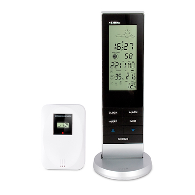 Alecto WS-1150 vejrstation med trådløs sensor sort