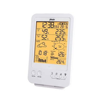Alecto WS-4800 vejrstation med trådløs sensor hvid