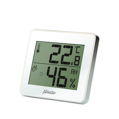 Alecto WS-55 Termometer & hygrometer hvid/sølv