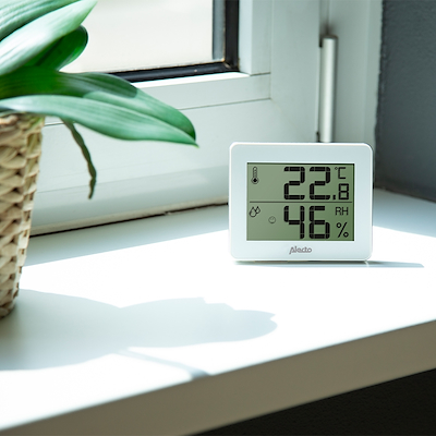 Alecto WS-55 Termometer & hygrometer hvid