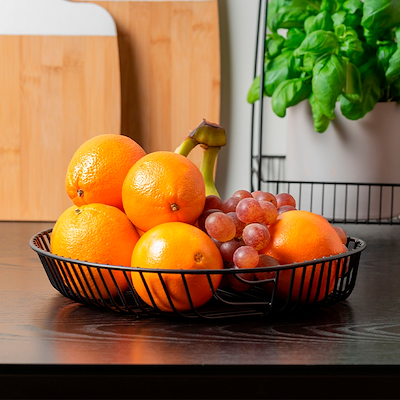 Present Time Crossways fad sort Ø30 cm