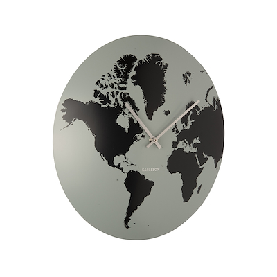 Karlsson Working World vægur grågrøn Ø39 cm