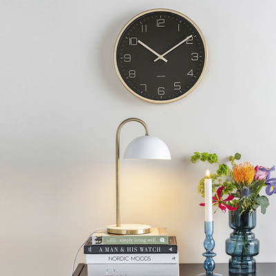 Karlsson Elegance vægur sort/guld 30 cm