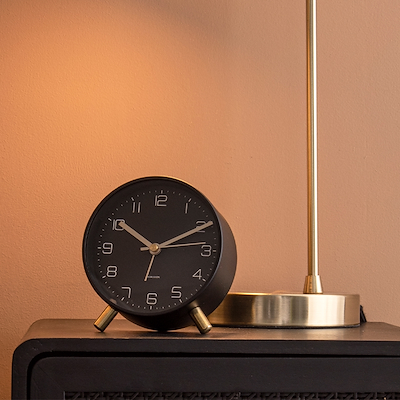 Karlsson Lofty vækkeur sort Ø11 cm