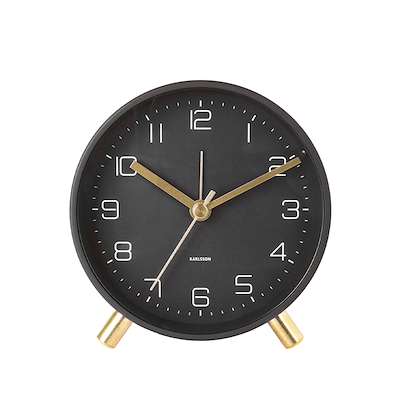 Karlsson Lofty vækkeur sort Ø11 cm