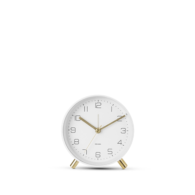 Karlsson Lofty Vækkeur Metal/Hvid 11 Cm