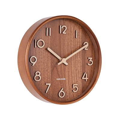 Karlsson Pure vægur mørk træ Ø22 cm