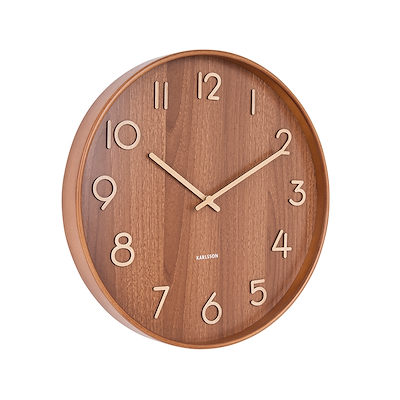 Karlsson Pure vægur mørk træ Ø40 cm