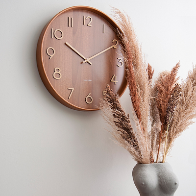 Karlsson Pure vægur mørk træ Ø40 cm