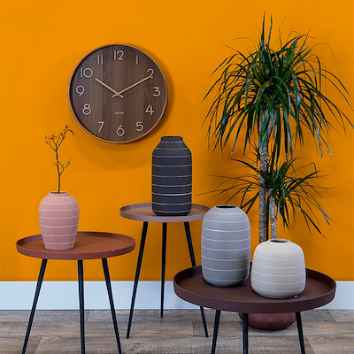 Karlsson Pure vægur mørk træ Ø40 cm