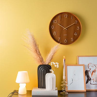 Karlsson Pure vægur mørk træ Ø40 cm