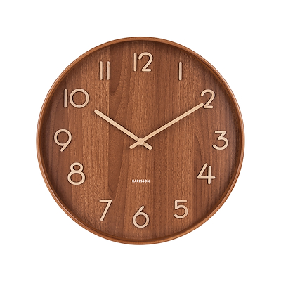 Karlsson Pure vægur mørk træ Ø40 cm